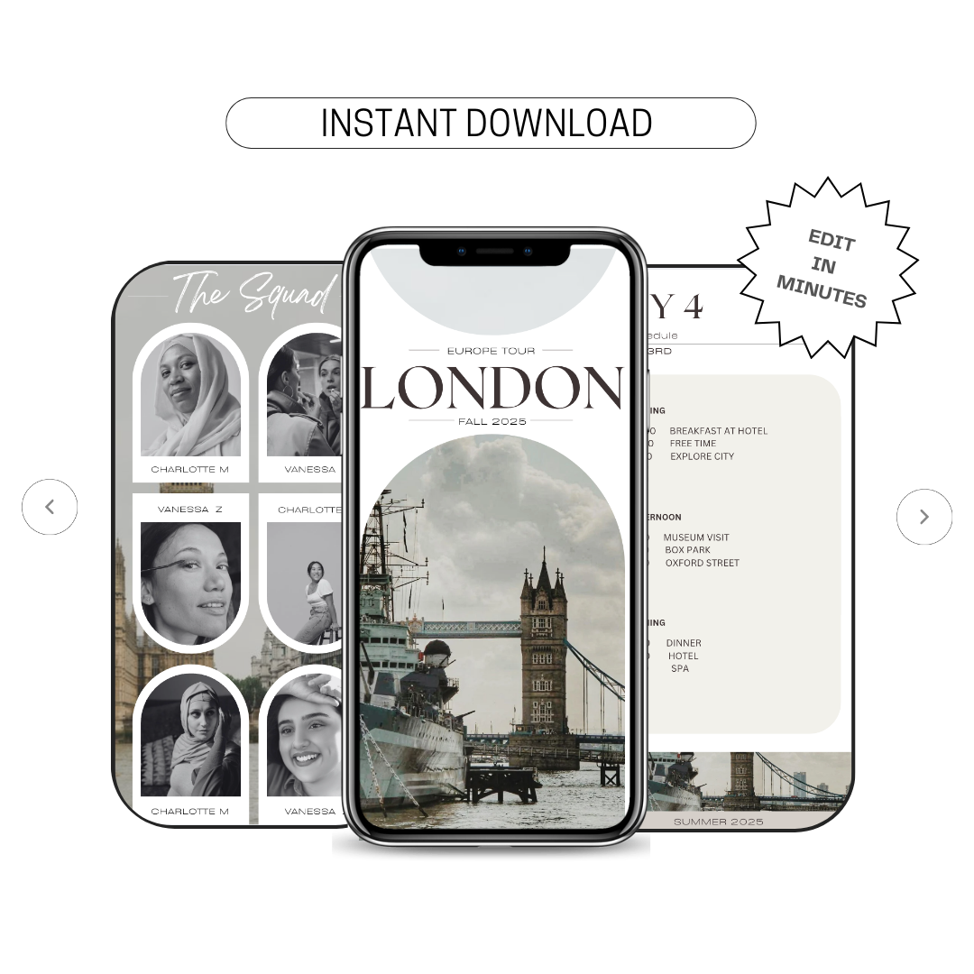 TRAVEL ITINERARY TEMPLATE