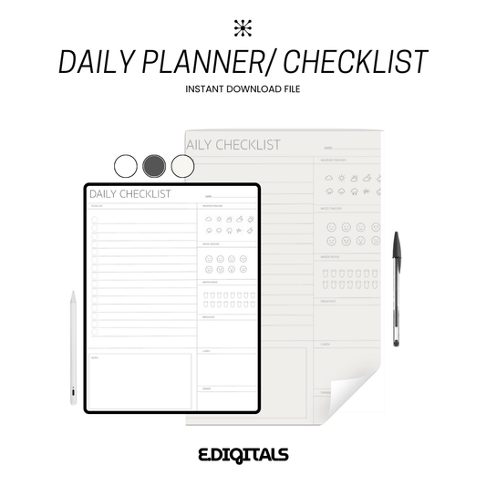DAILY PLANNER/ CHECKLIST