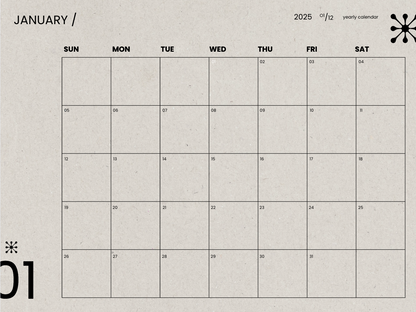 YEARLY CALENDAR